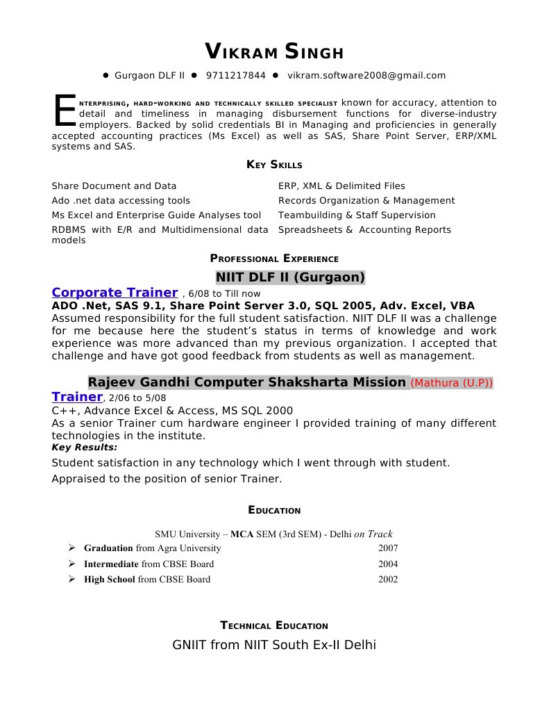 IT Trainer & Specialist Profile | PDF | Microsoft Access | Microsoft Excel