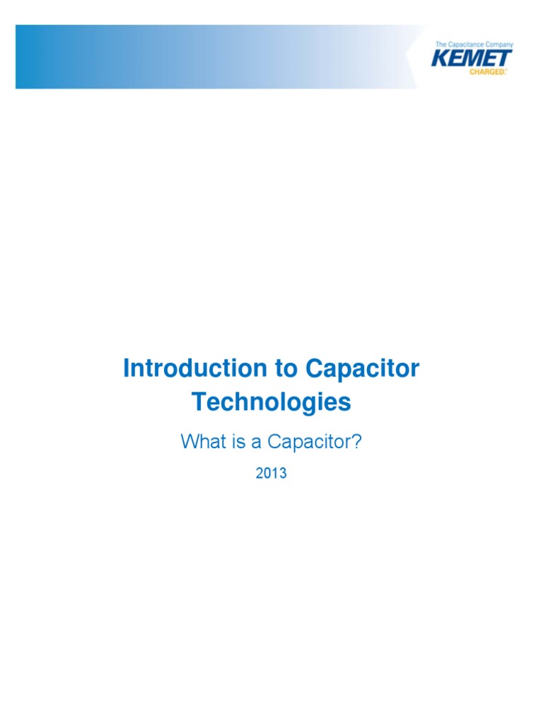 What Is A Capacitor PDF | PDF | Capacitor | Electrical Resistance And ...