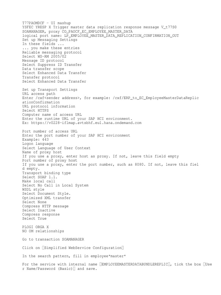 Employee Master Data Replication Setup | PDF | Computers