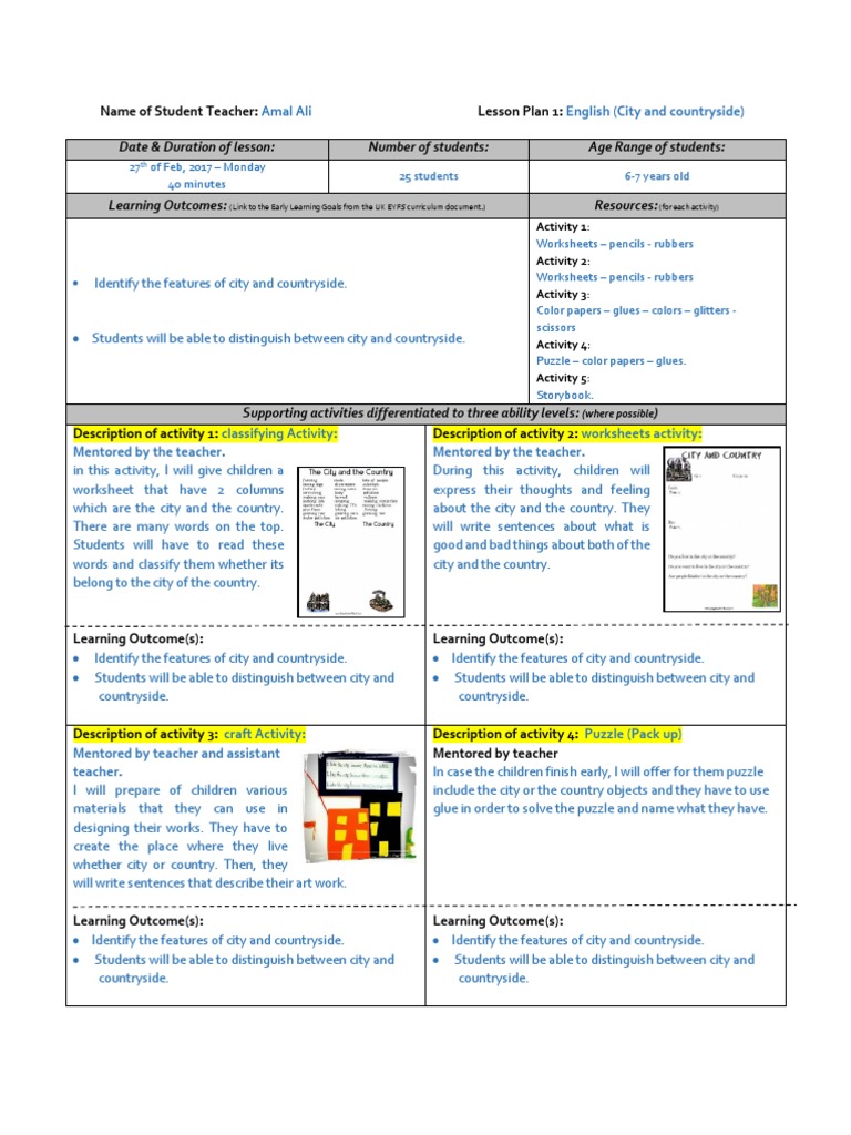 Final Lessons Examples – 30 Lesson Plan Examples for Every Grade and ...
