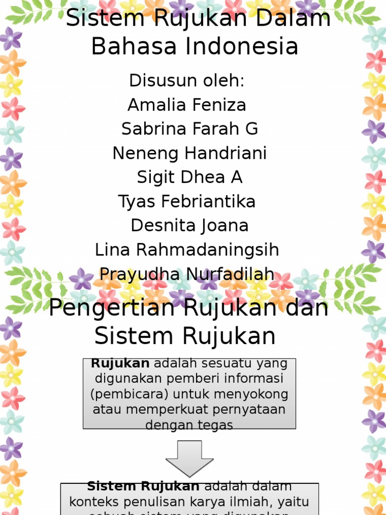 Sistem Rujukan Dalam Bahasa Indonesia