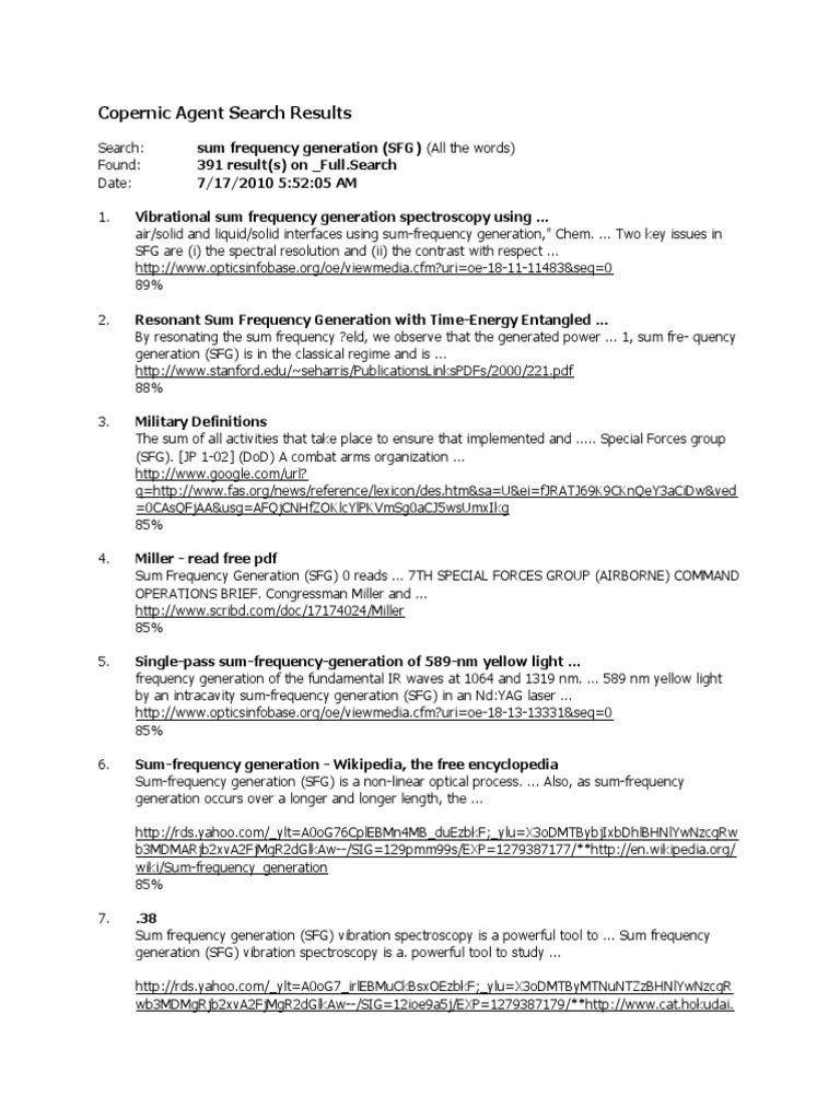 Sum Frequency Generation Research Insights | PDF | Infrared ...