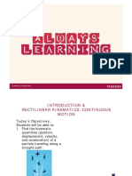 1 Intro, Rectilinear Kinematics, Continuous Motion (Compatibility Mode) PDF