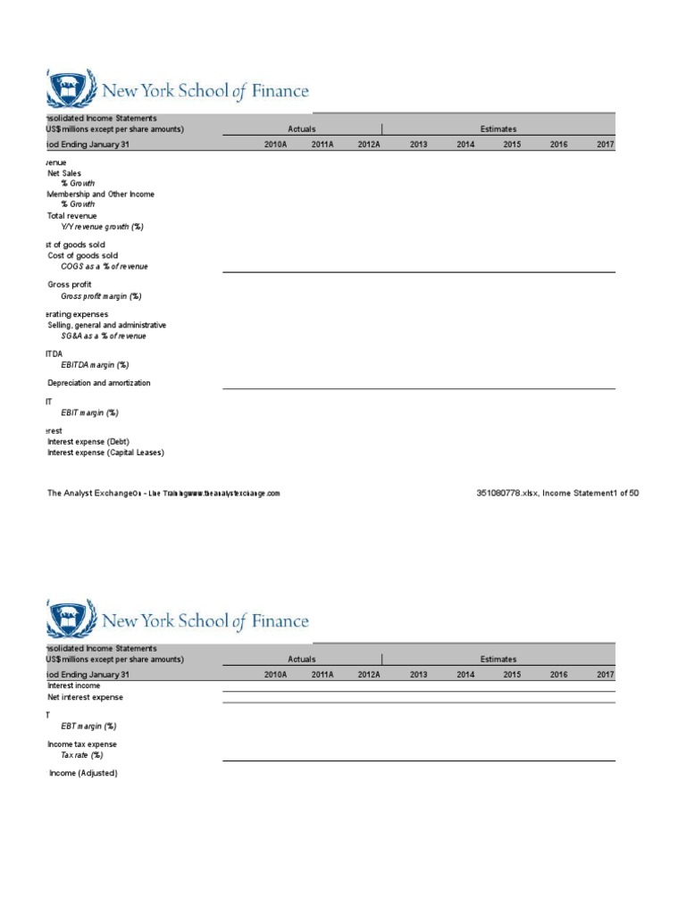Walmart Consolidated Income Statement 2023 | PDF | Earnings Before ...