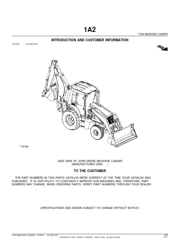 Manual de Partes de La Retroexcavadora John Deere 710 G | Loader  (Equipment) | Air Conditioning