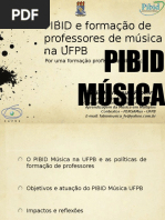 Pibid Música UFPB e formação de professores