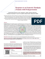 Cardiovascular Responses To An Isometric Handgrip Exercise in Females With Prehypertension