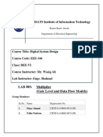 COMSATS Institute of Information Technology: LAB #05: Multiplier (Gate Level and Data Flow Models)