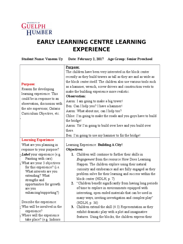 Building A City - February 2 | PDF | Learning | Psychology