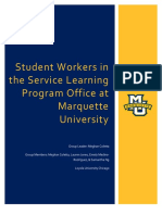 Artifact 3 - Student Workers in The Service Learning Program Office at Marquette University-Final 1