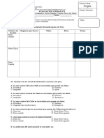 Evaluación Unidad Nº1 Zonas Naturales