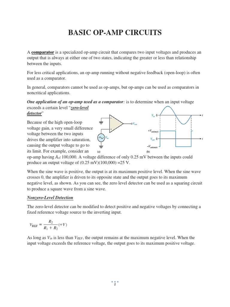 Basic OpAmp Circuits PDF Operational Amplifier Analog Circuits