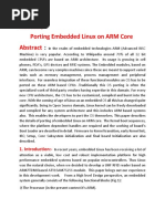 Porting Embedded Linux On ARM Core: 1. Introduction