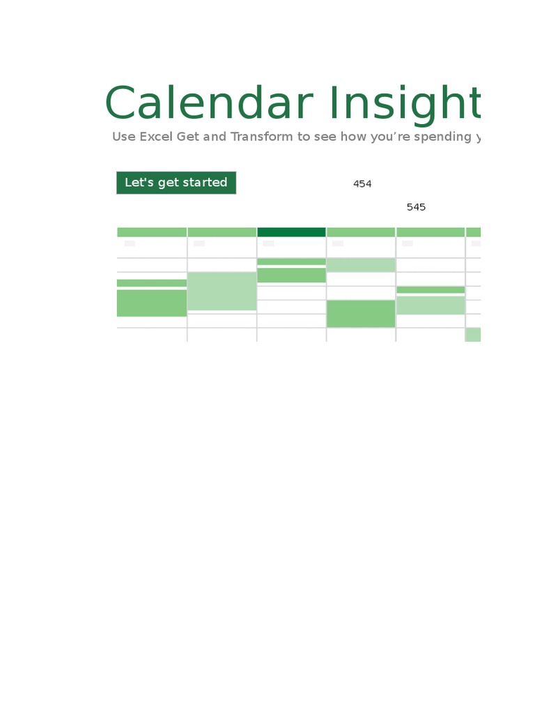 Calendar Insights: Use Excel Get and Transform To See How You re