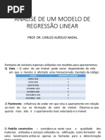 Aula 12- Analise de Um Modelo de Regressão Linear Sisdea