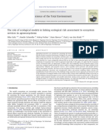 The Role of Ecological Models in Linking Ecological Risk Assessment to Ecosystem Services in Agroecosystems 2012 Science of the Total Environment