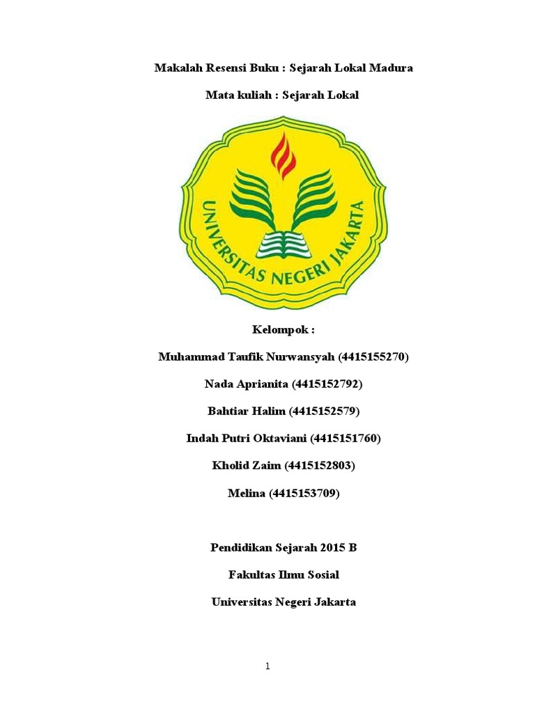 Makalah Resensi Buku Madura