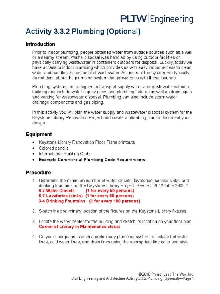 3 3 2 A Plumbing Optional 1 | PDF | Tap Water | Plumbing