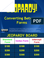 Converting Between Forms - Jeopardy Game 2