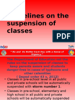 Guidelines On The Suspension of Classes