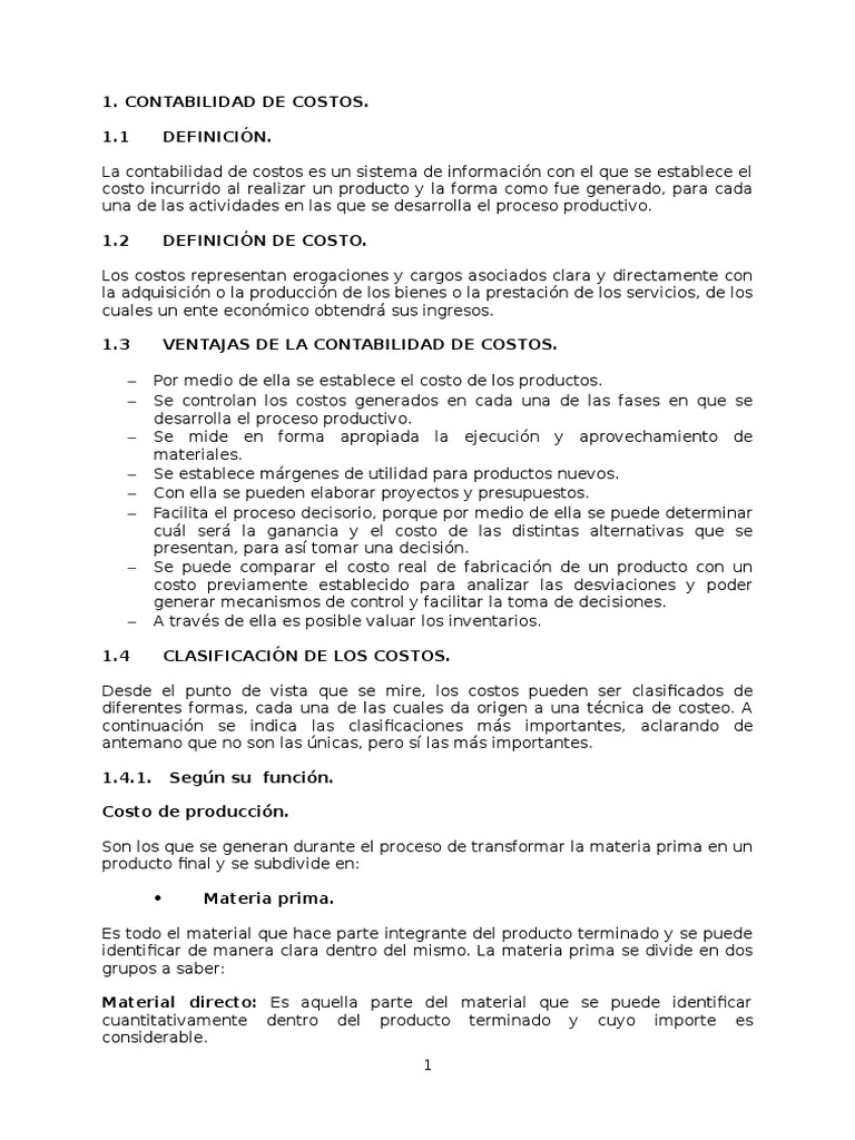 Guía Completa de Contabilidad de Costos | PDF | Costo | Inventario