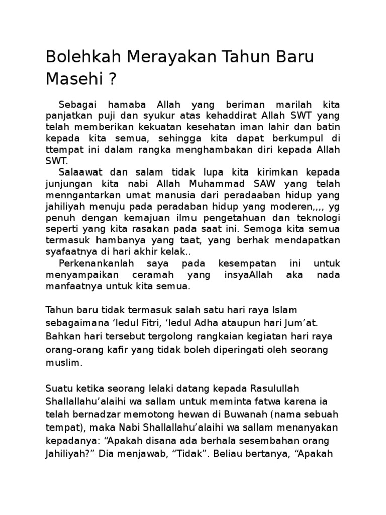 Bolehkah Merayakan Tahun Baru Masehidocx