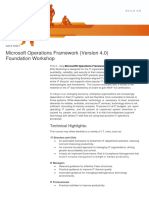 Microsoft Operations Framework (v4.0) Foundation Workshop (3days)