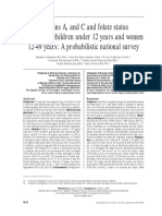 Vitamins A, and C and folate status in Mexican children under 12 years and women 12-49 years