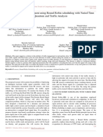 Traffic Density Management Using Round Robin Scheduling With Varied Time Quantum and Traffic Analysis