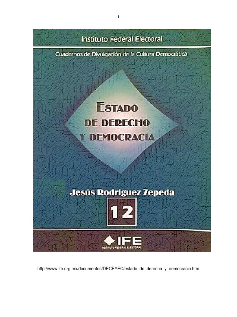 Estado de Derecho y Democracia - Jesus Rodriguez Zepeda | PDF ...
