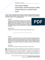 Observaciones Antropológicas Sobre Las Tecnologías de La Subjetividad