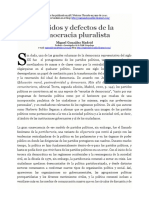 Partidos y Defectos de La Democracia Pluralista - Autor: Miguel González Madrid