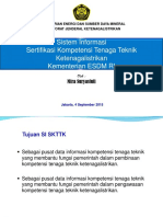 Presentasi Sistem Informasi SKTTK Kementerian ESDM