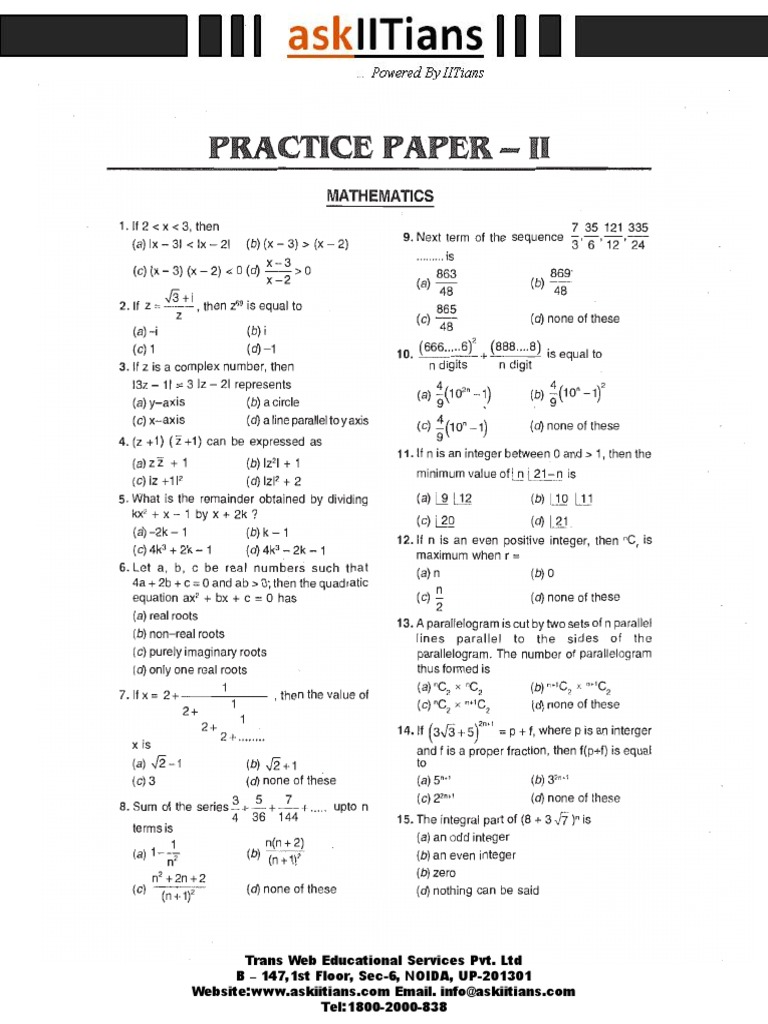 BITSAT Paper PDF Information | PDF
