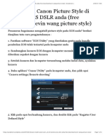 Cara Install Canon Picture Style Di Kamera EOS DSLR Anda (Free Download Kevin Wang Picture Style) - Carabineri++