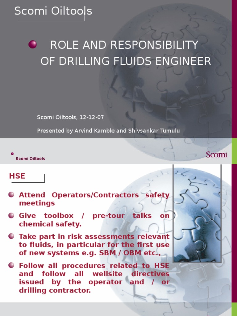 Role and Responsibilities of Drilling Fluids Engineers PDF Drilling