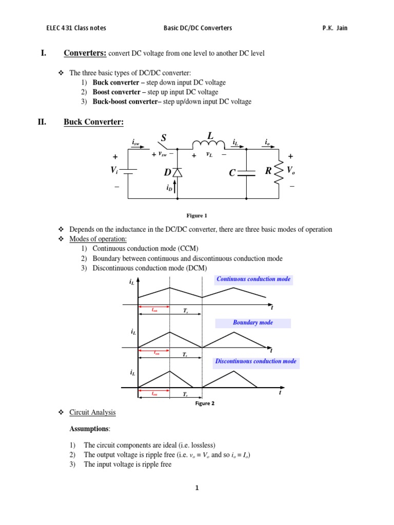 DC/DC Converter Modes and Analysis | PDF | Direct Current | Electrical ...
