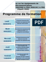 Agenda Formation SDH PDH PBX