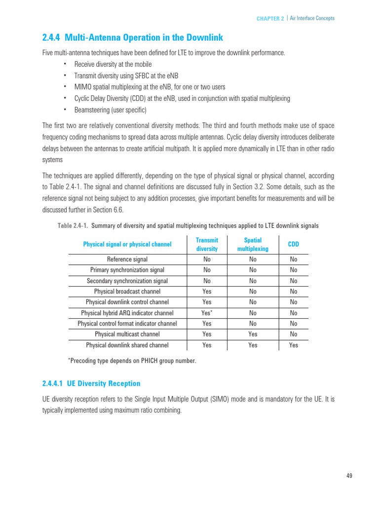 LTE Chapter2 49to58 PDF | PDF | Mimo | Multiplexing