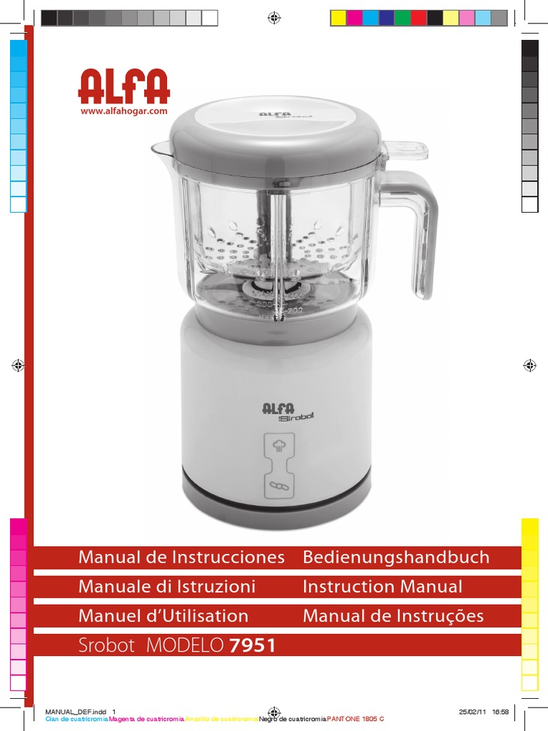 Manual Srobot 7951: Instrucciones y Uso | PDF | Cocinando | Agua