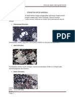 Struktur Khas Mineral Pada Pengamatan Optis