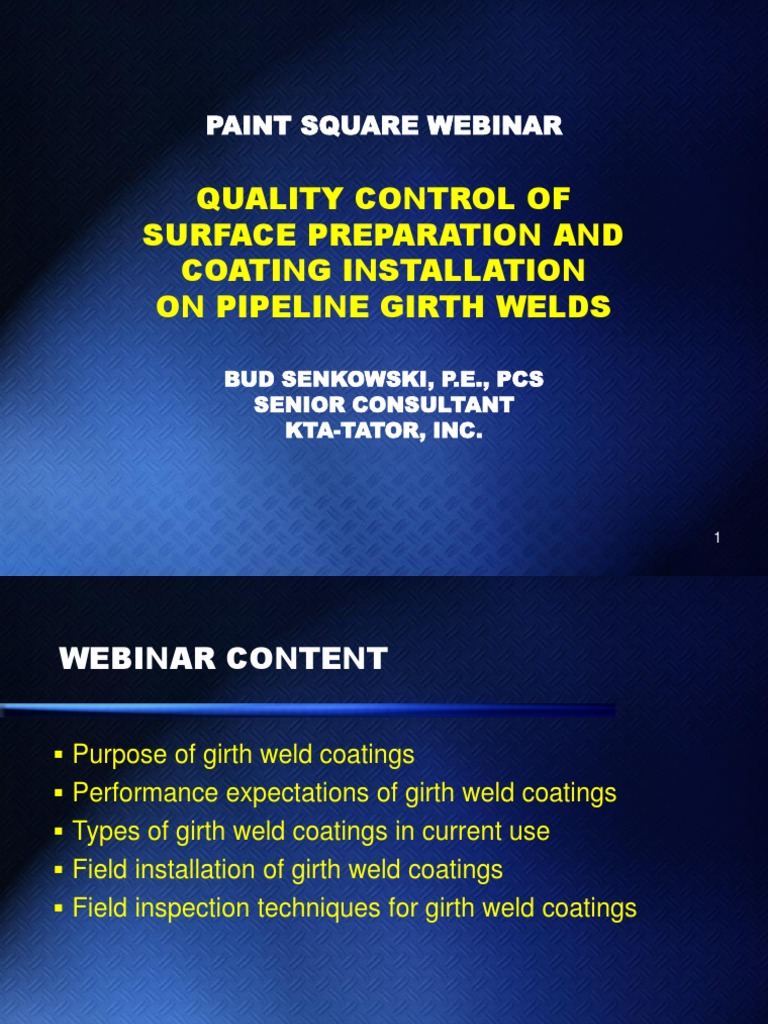 Girth Weld Coating Quality Control | PDF | Humidity | Epoxy