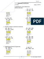 Sistema de Ecuaciones Lineales de Dos y Tres Variables