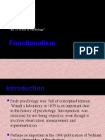 The Rise of Functionalism in US Psychology
