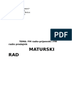 Maturski Rad-FM Radio-Prijemnik I FM Radio-Predajnik
