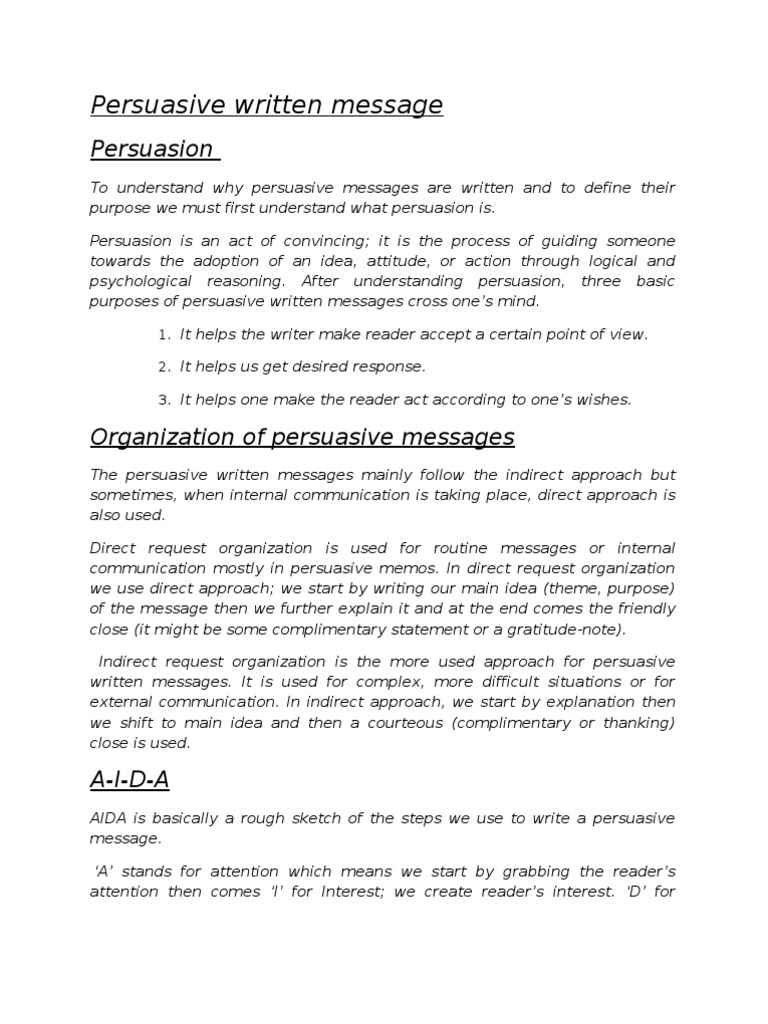 Writing Effective Persuasive Messages | PDF | Persuasion | Credit