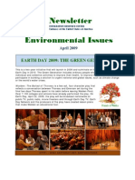 Environmental Issues April 2009 or The Agenda
