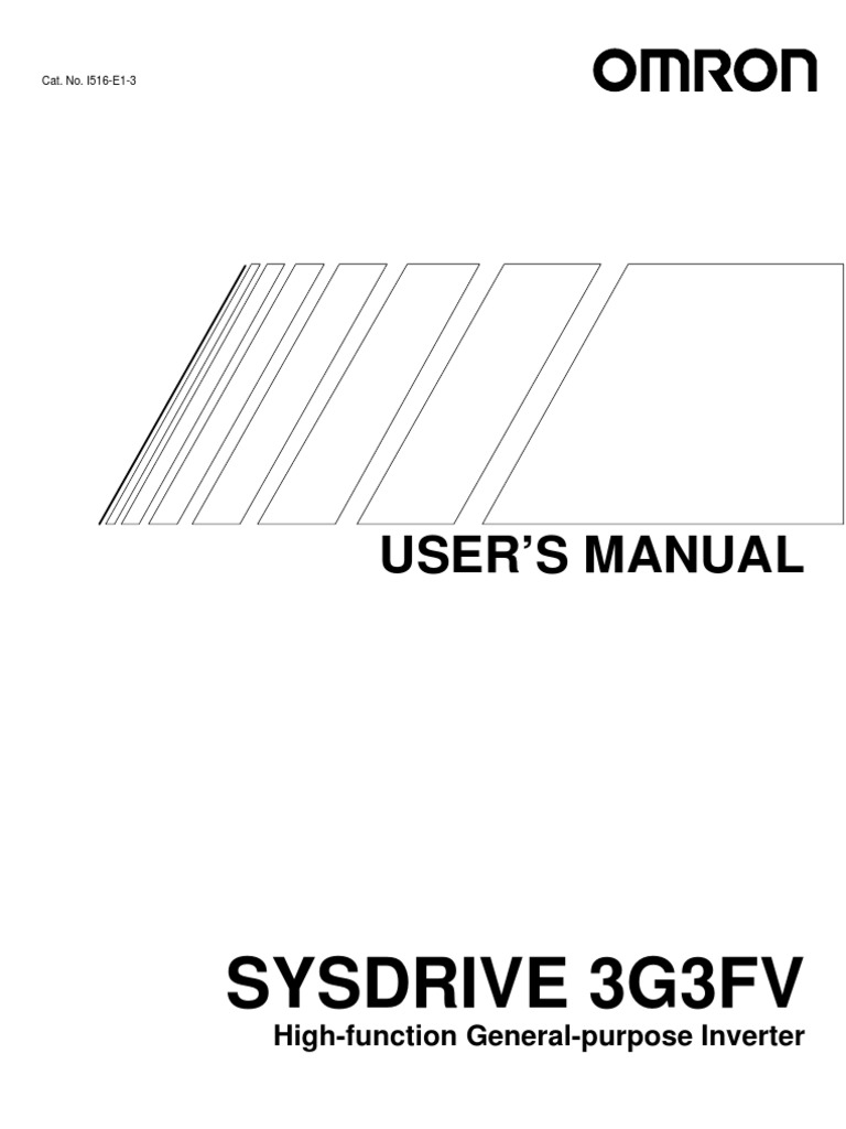 Manual Omronkft 3g3fv PDF | PDF | Power Inverter | Power Supply