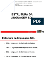 Estrutura Da Linguagem SQL