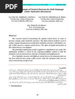 Optimum Design of Control Devices for Safe Seepage Under Hydraulic Structuresبحث